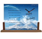 Wooden Base Photo Frame Clock-HBC86